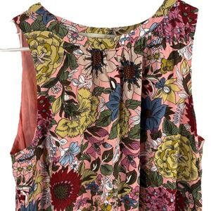 NWT LOFT Floral Dress Sleeveless Women L Botanical Garden Wedding  Graduation